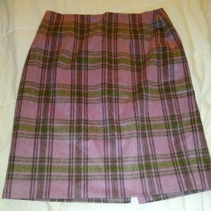 Loft Sz 8 pretty lavender striped wool skirt